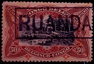Belgian Congo Belge 1898 timbre-poste Excursion stamps Railway opening Ouverture Chemin de Fer